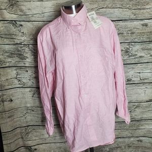 Classic Elements Striped Long Sleeve Button Down Shirt Size 10.Pit to pit appr